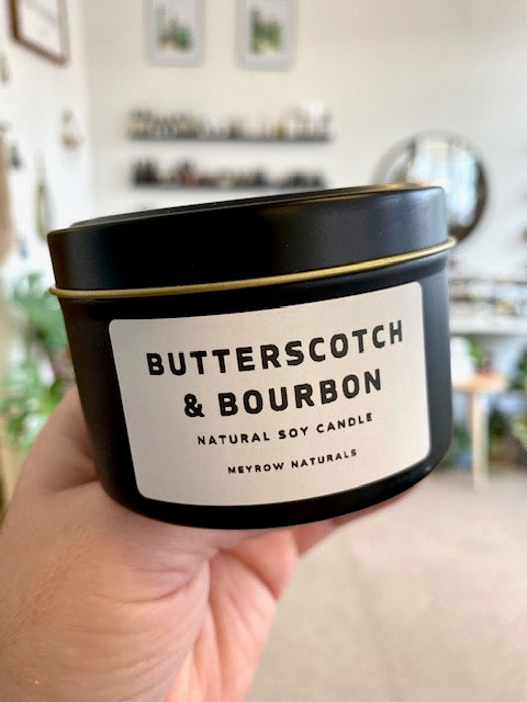 Butterscotch & Bourbon 5oz. Soy Tin Candle