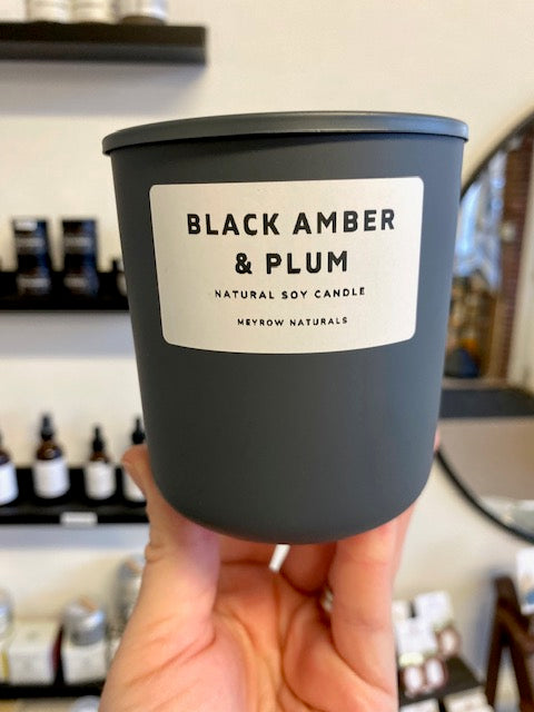 Black Amber & Plum 8oz. Soy Candle