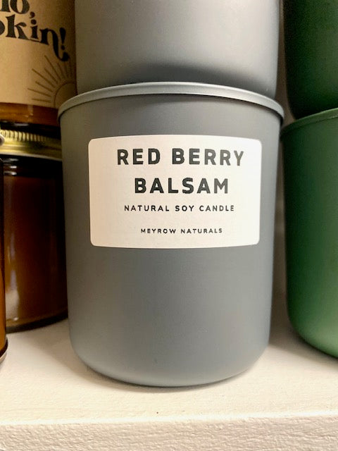 Red Berry Balsam 8oz. Soy Candle