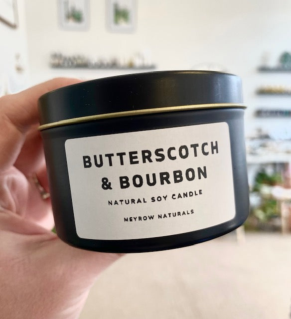 Butterscotch & Bourbon 6oz. Soy Candle Tin