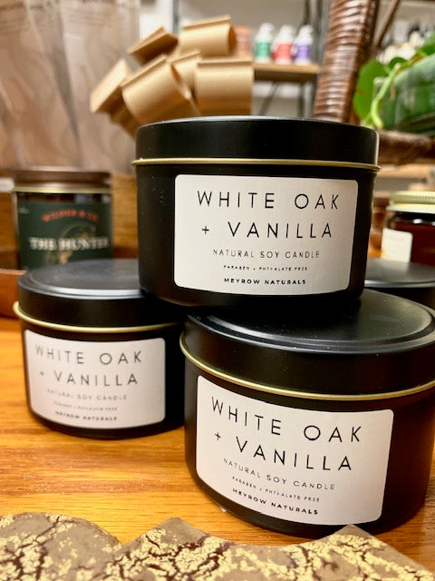 White Oak + Vanilla 6oz. Tin Candle