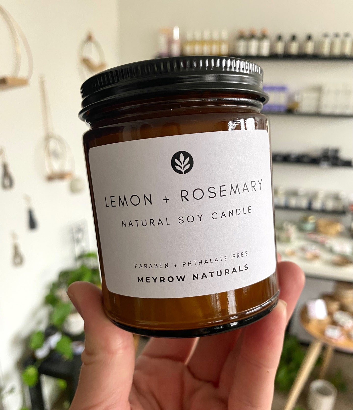Lemon + Rosemary 7oz. Soy Candle