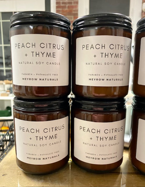 Peach Citrus + Thyme 7oz Soy Candle