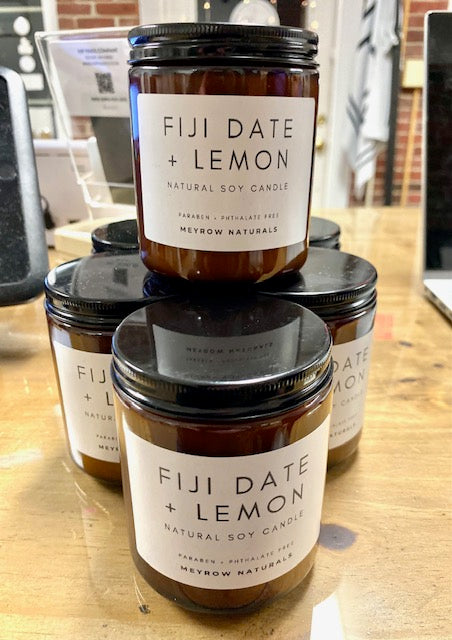 Fiji Date + Lemon 7oz Soy Candle