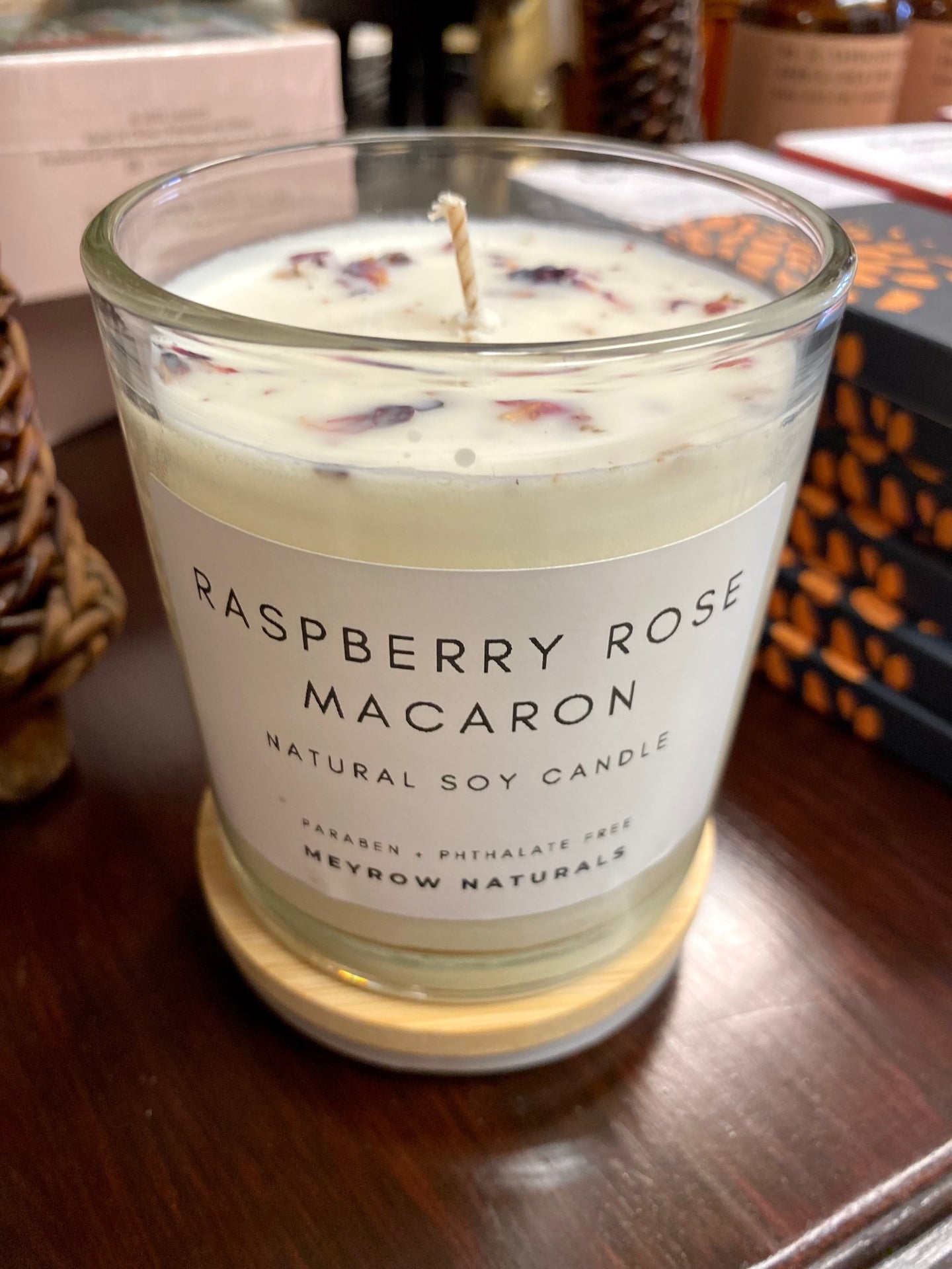 Raspberry Rose Macaron 7.5oz Soy Candle