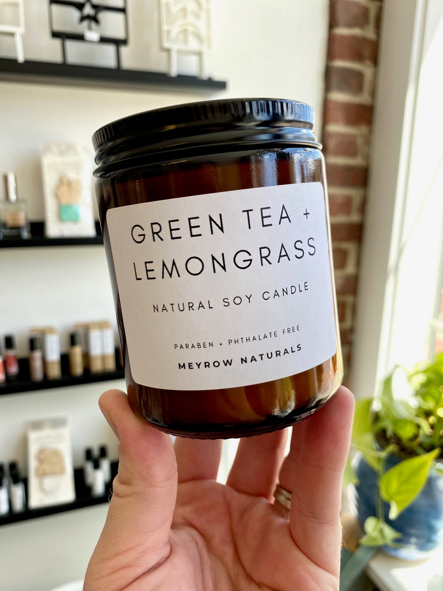 Green Tea + Lemongrass 7oz Soy Candle