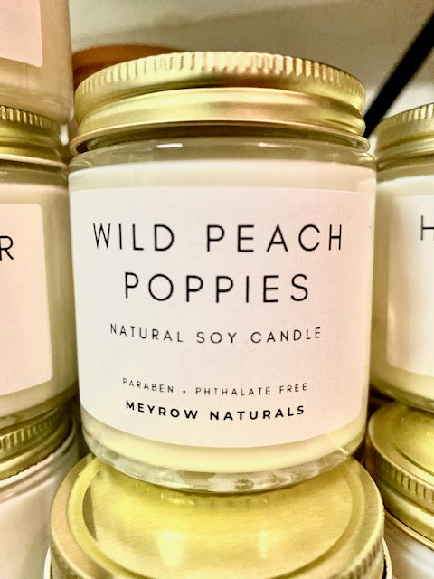 Wild Peach Poppies 3.5oz Soy Candle