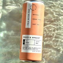 Load image into Gallery viewer, Tea with Tae - Peach &amp; Apricot Green Iced Tea Can (12oz.) - Unsweetened
