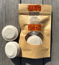Load image into Gallery viewer, Potager Soap Company - Shower Steamer - Lemongrass Calendula 2 pk

