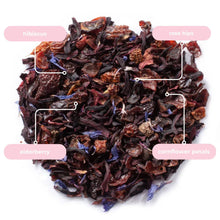 Load image into Gallery viewer, Hibiscus Rose Herbal Mini Tube Gift (5 tea bags)
