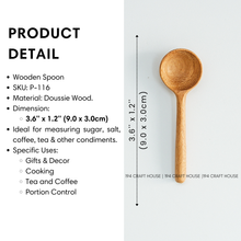 Load image into Gallery viewer, Spoon - Tiny Wooden Salt, Sugar Spoons - Measuring Spoons
