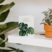 Load image into Gallery viewer, Paper Anchor Co. - Monstera Happy Birthday Greeting Card
