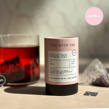 Load image into Gallery viewer, Hibiscus Rose Herbal Mini Tube Gift (5 tea bags)
