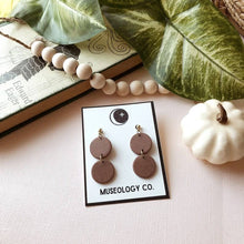 Load image into Gallery viewer, Museology Co. - Mary- Geometric Dangle Earrings: Speckled espresso
