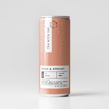 Load image into Gallery viewer, Tea with Tae - Peach &amp; Apricot Green Iced Tea Can (12oz.) - Unsweetened

