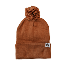 Load image into Gallery viewer, The Montana Scene - Three Tree Foldover Pom Beanie: Brown
