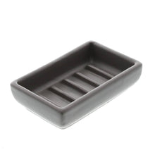 Load image into Gallery viewer, Grey Ceramic Soap Dish - Matte Grey
