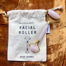 Load image into Gallery viewer, Rose Quartz Crystal Facial Stone Face Roller
