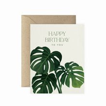 Load image into Gallery viewer, Paper Anchor Co. - Monstera Happy Birthday Greeting Card
