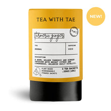 Load image into Gallery viewer, Tea with Tae - Turmeric Ginger Mini Tea Tube (5 tea bags)
