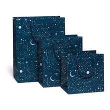 Load image into Gallery viewer, Red Cap Cards - Moon and Stars gift bags: Large
