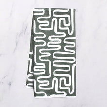 Load image into Gallery viewer, Green Maze Dish Towel - 16&#39;&#39;x24&#39;&#39;: Folded Packaging
