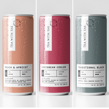 Load image into Gallery viewer, Tea with Tae - Peach &amp; Apricot Green Iced Tea Can (12oz.) - Unsweetened
