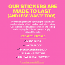 Load image into Gallery viewer, Daydream Prints - Feelin' Festive Sticker | Pink Stocking Stuffer | Holiday
