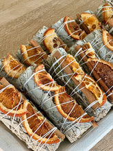 Load image into Gallery viewer, Sage bundle w/ Orange Slices, Cinnamon &amp; Rosemary
