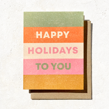 Load image into Gallery viewer, Daydream Prints - Happy Holidays Card | Stripe Christmas Card | Seasonal Card
