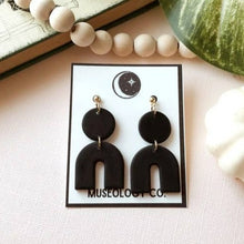 Load image into Gallery viewer, Museology Co. - Ann- Arch Dangle Earrings: Matte black
