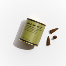 Load image into Gallery viewer, P.F. Candle Co. - Geranium Moss - Alchemy Incense Cones
