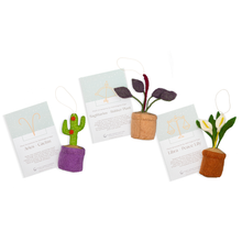 Load image into Gallery viewer, Global Goods Partners - Plant Ornament Astrology Signs With Card: Cancer / Pilea
