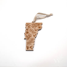 Load image into Gallery viewer, Wildewood Handcrafted Goods - Vermont Festive Engraved Wood Ornament: Cherry
