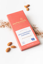Load image into Gallery viewer, Moonstruck Chocolate Co - Nutty Milk Chocolate Cinnamon Bar
