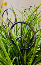 Load image into Gallery viewer, Peace Sign Plant Stake - Metal Garden or Plant Stakes for Pots!: 12"

