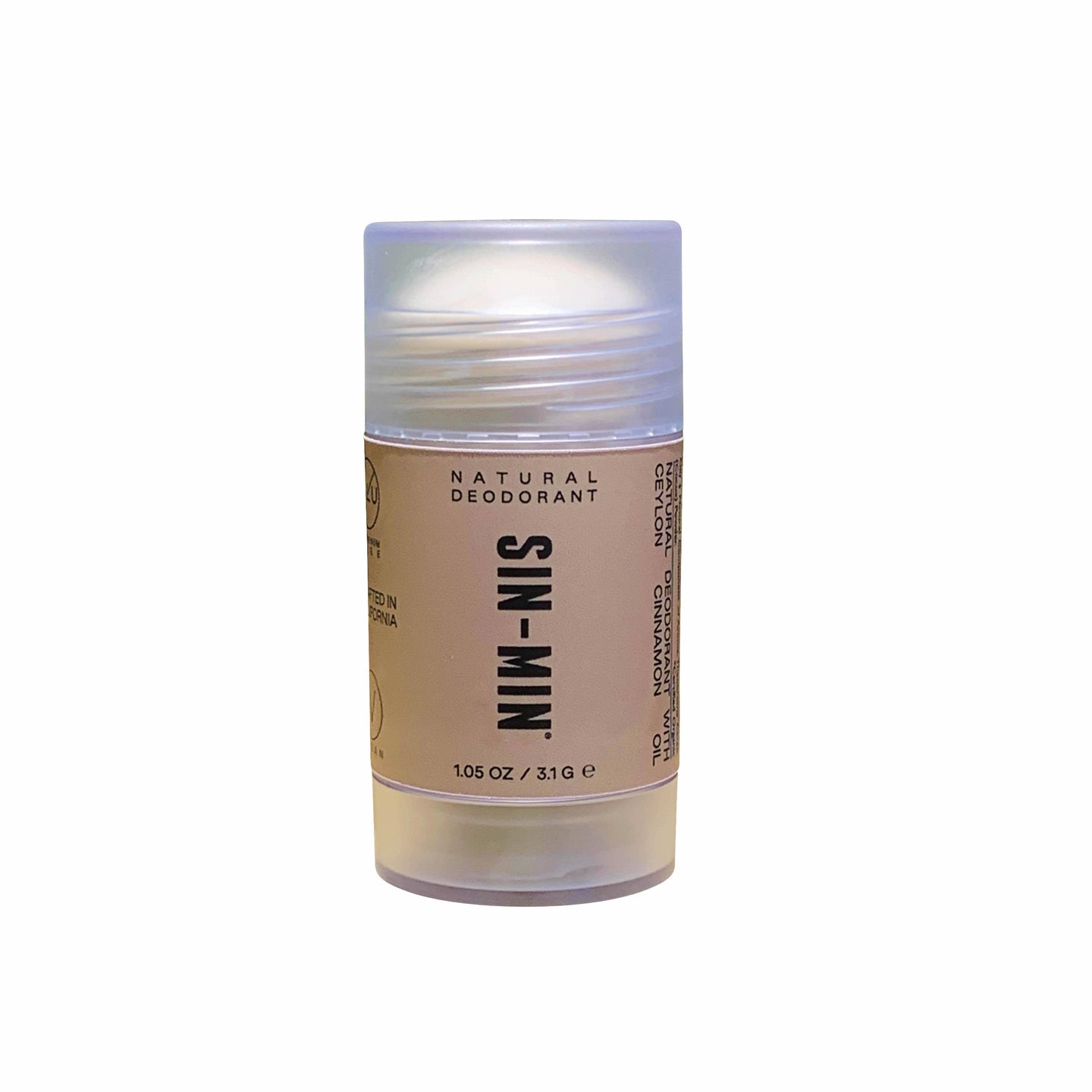 Natural Deodorant - Aluminum-Free (Sweet Cinnamon + Vanilla) - SIN MIN