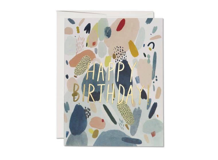 Happy Birthday abstract greeting card