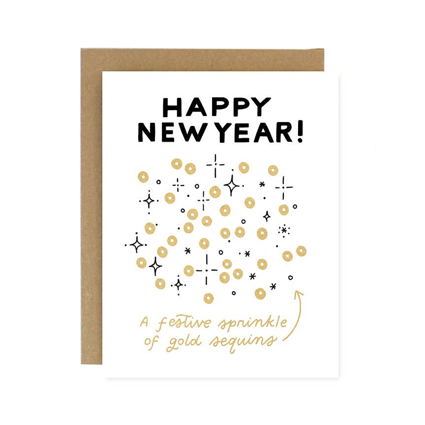 Worthwhile Paper - New Year Sequins Card
