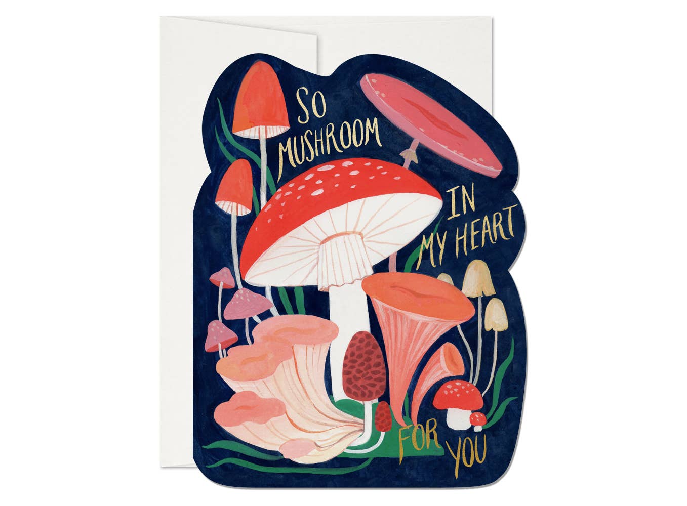 So Mushroom love greeting card - Red  Cap Cards