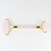 Load image into Gallery viewer, Rose Quartz Crystal Facial Stone Face Roller
