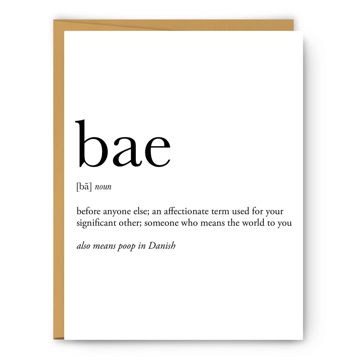 Bae Definition - Love & Friendship Card