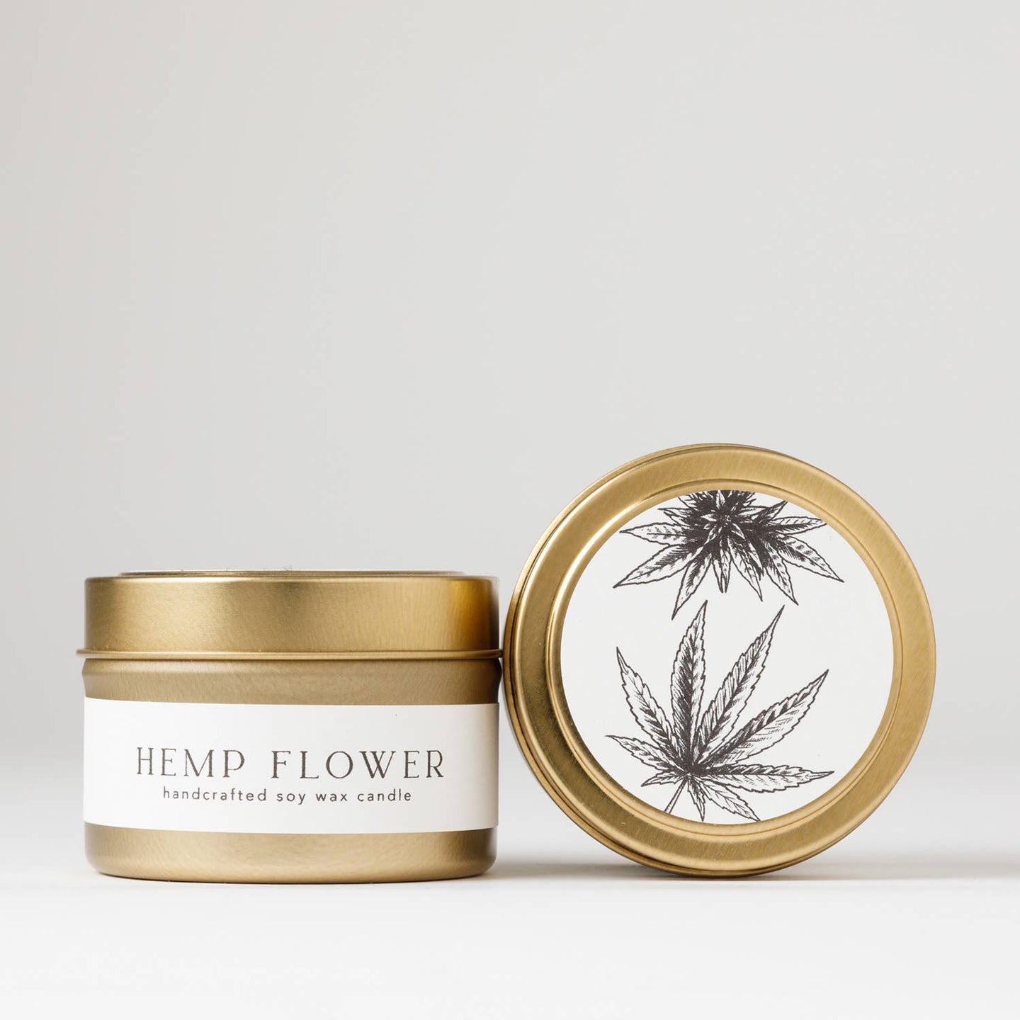 Hemp Flower : Tin Soy Candle