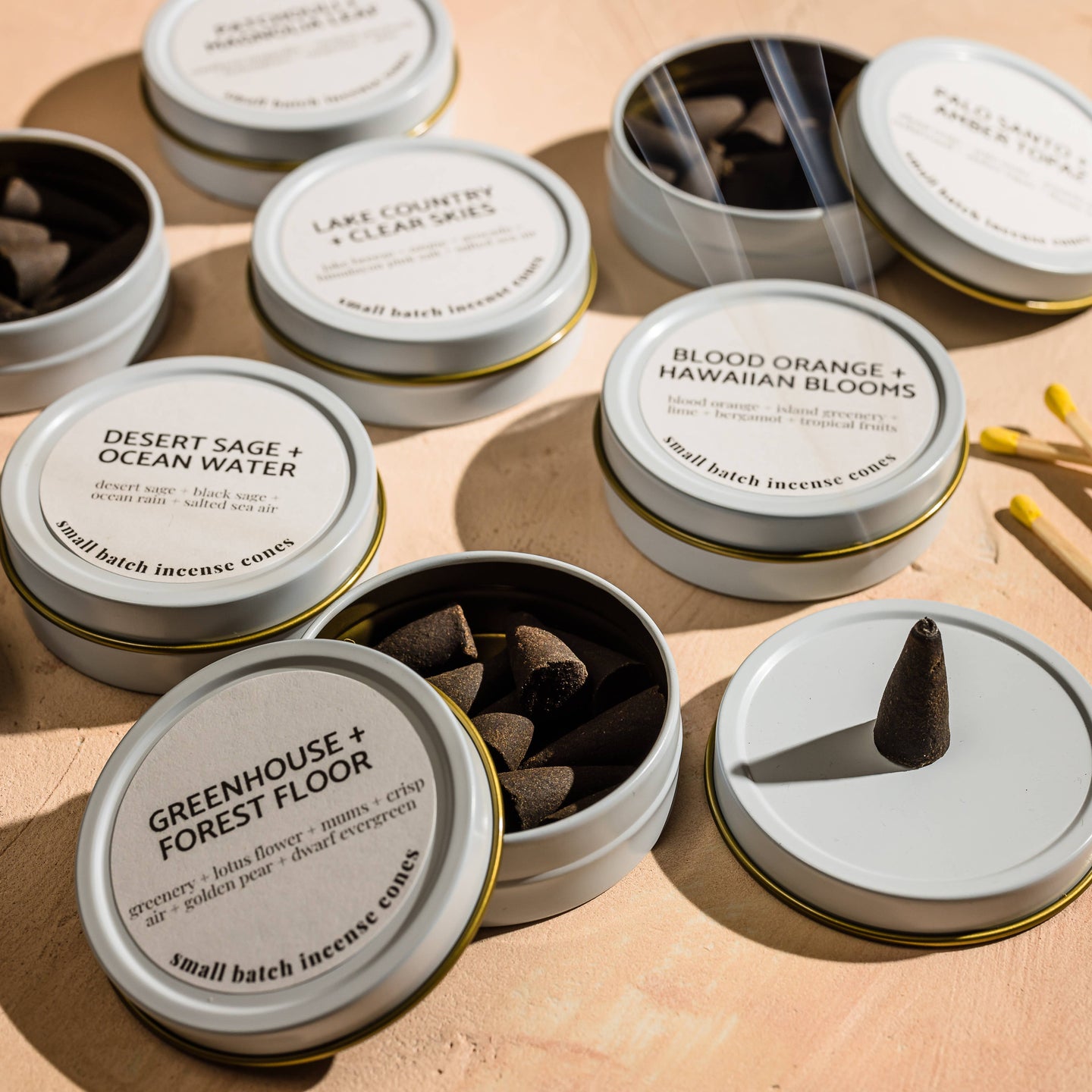 Palo Santo + Amber Topaz - Incense Cones