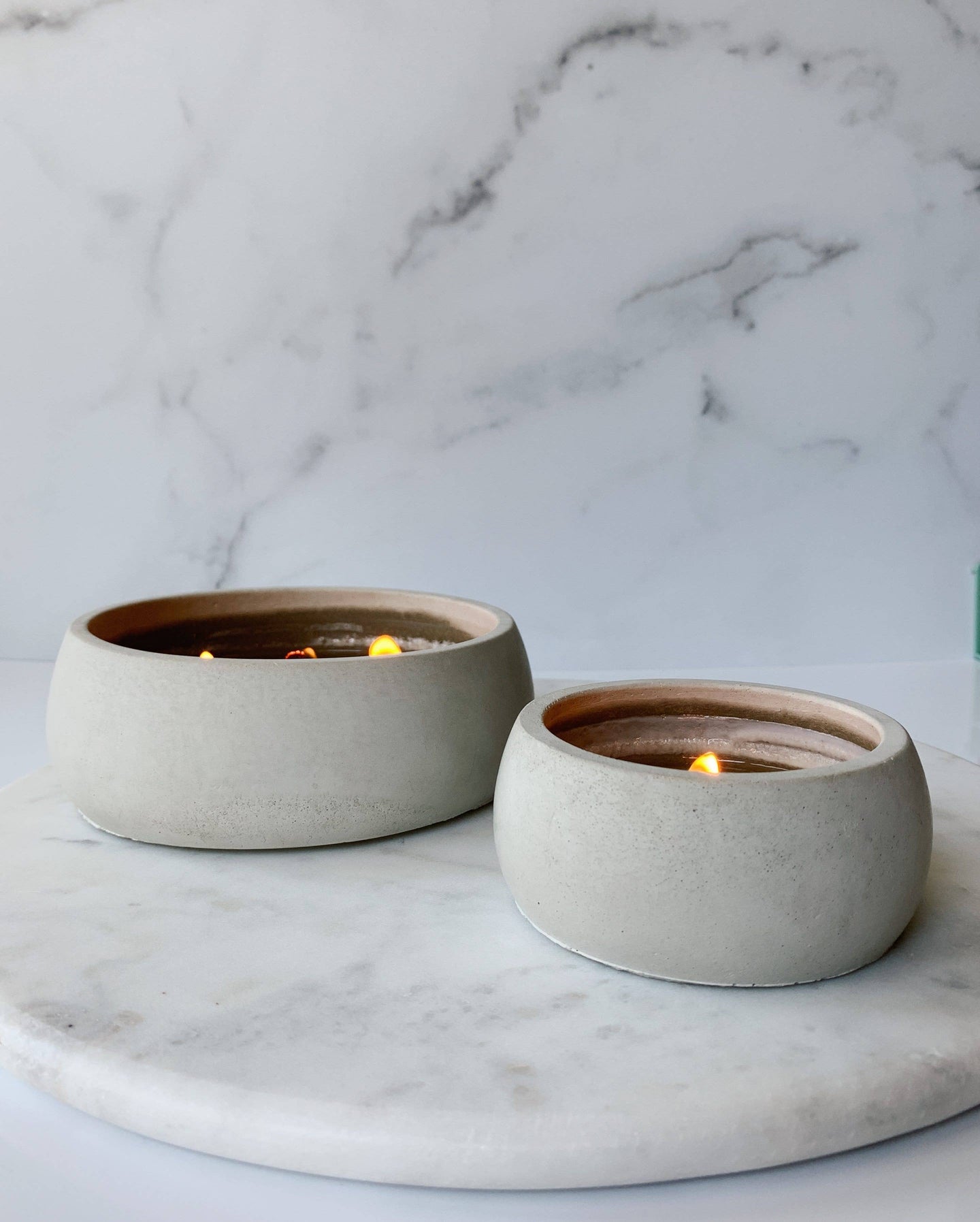 Mull It Over Concrete Wooden Wick Vessel