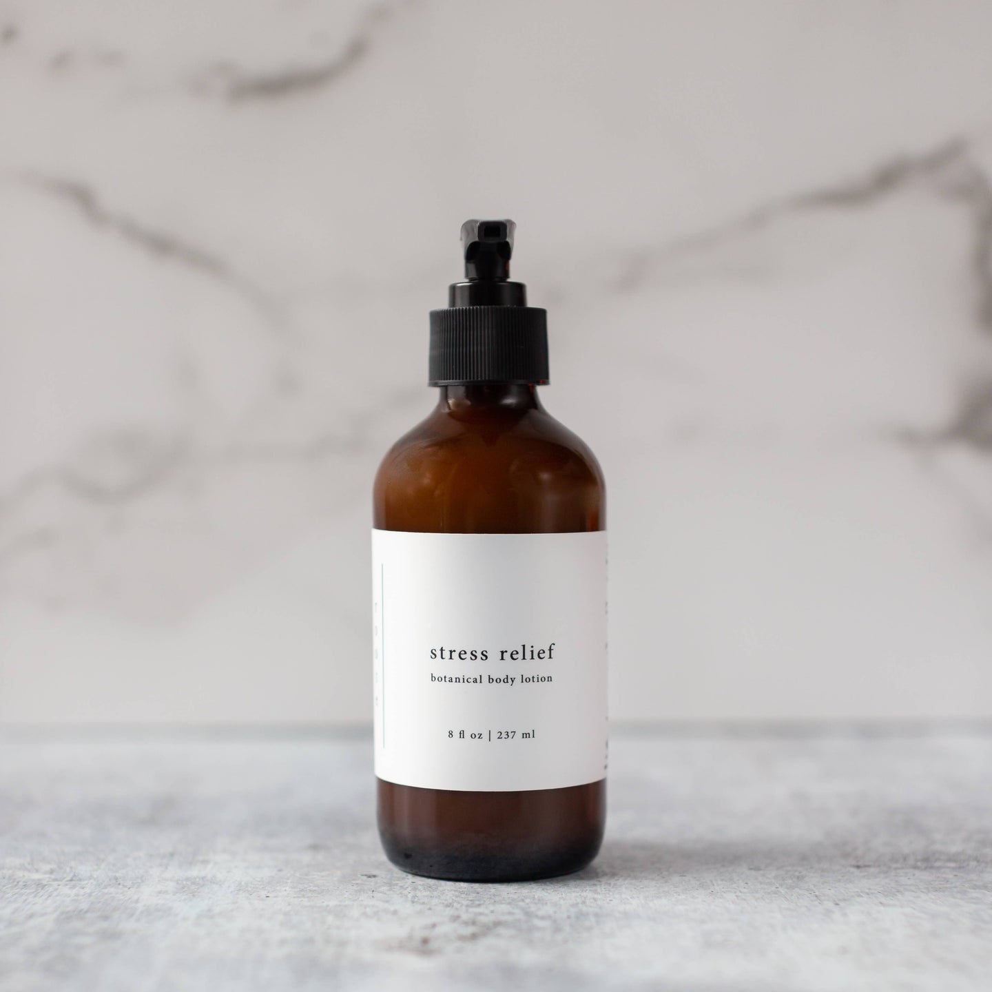Vegan Stress Relief Body Lotion Glass Bottle