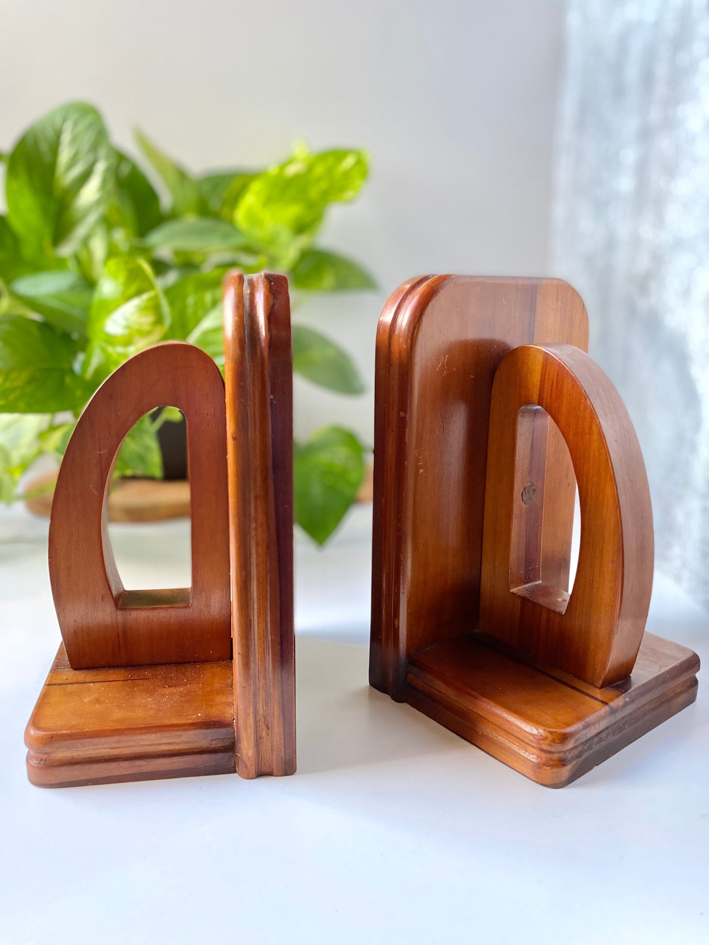 Handcrafted Wooden Bookends