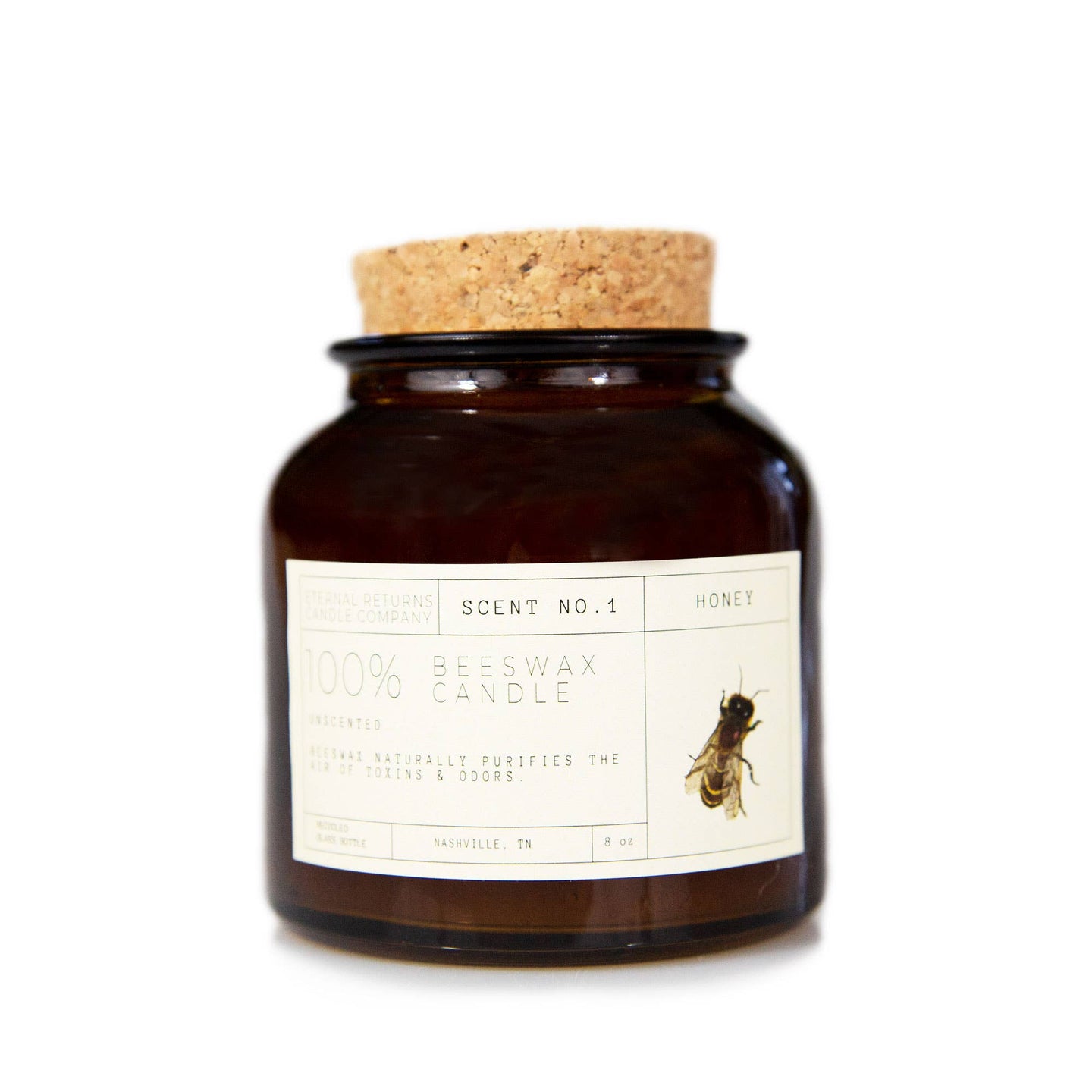 Eternal Returns Candle Co - Beeswax Candle: Honey (Unscented)