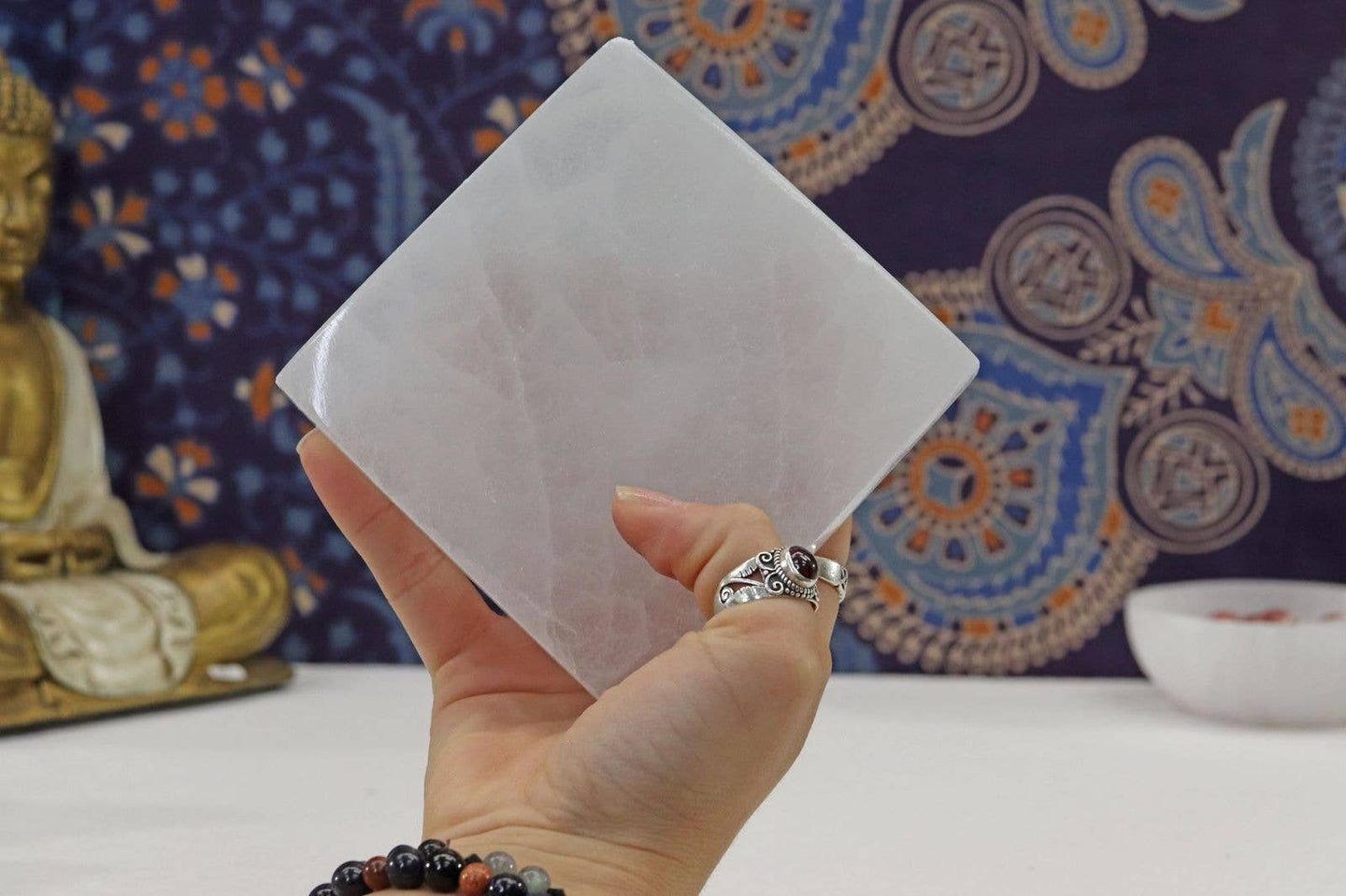 Selenite Square Charging Plate | Selenite Healing Crystal
