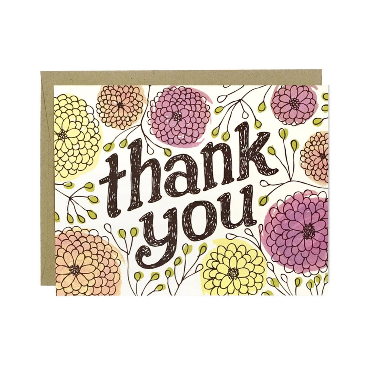 Thank You Zinnia Card